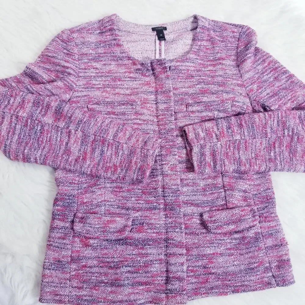 J. Crew Micro-Tweed Poppy Jacket